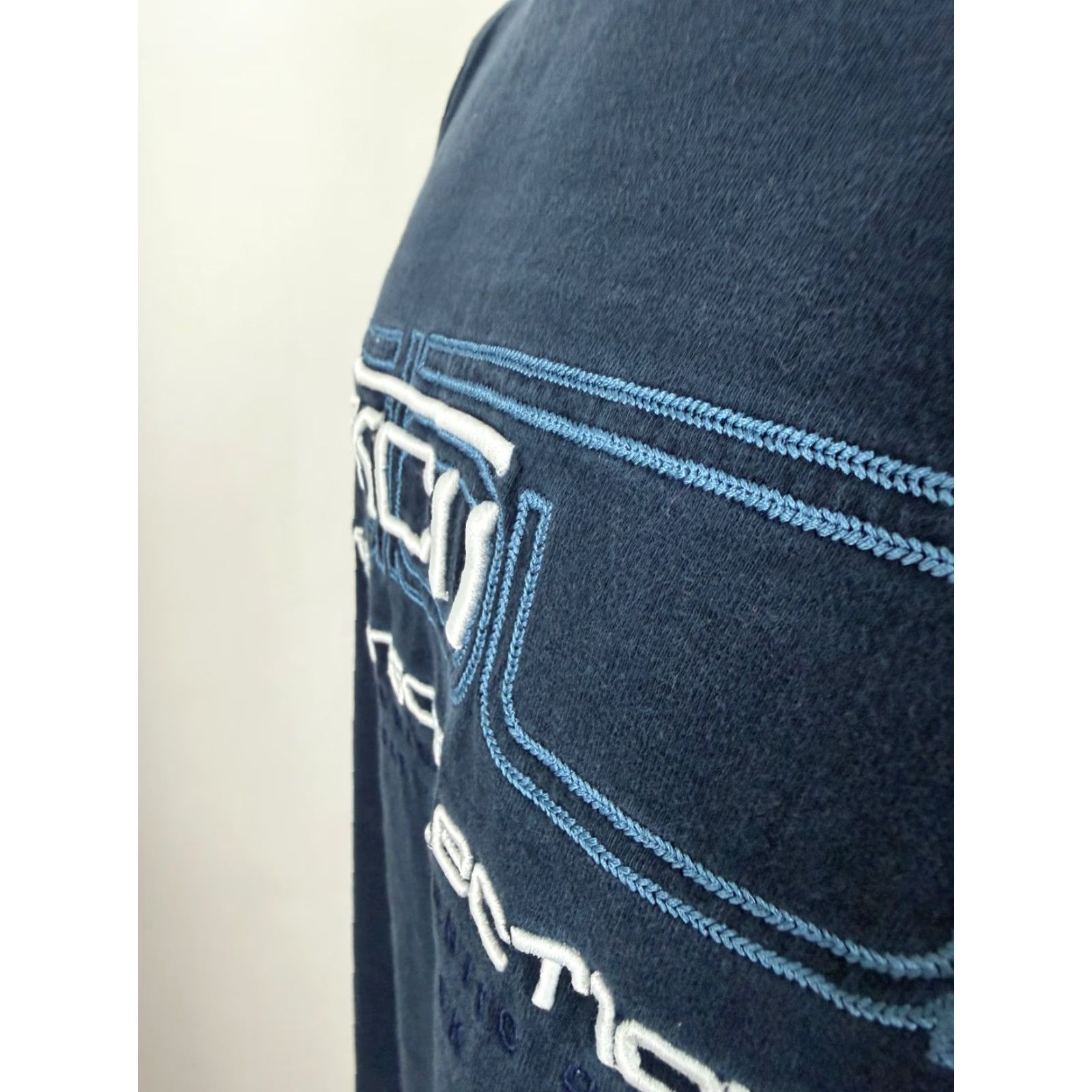 Fubu FUBU Shirt Men 3XL Vintage Navy Embroidered Long Sleeve Cotton Y2K 90s Hip Hop XL? Size US XXL / EU 58 / 5 - 7 Thumbnail