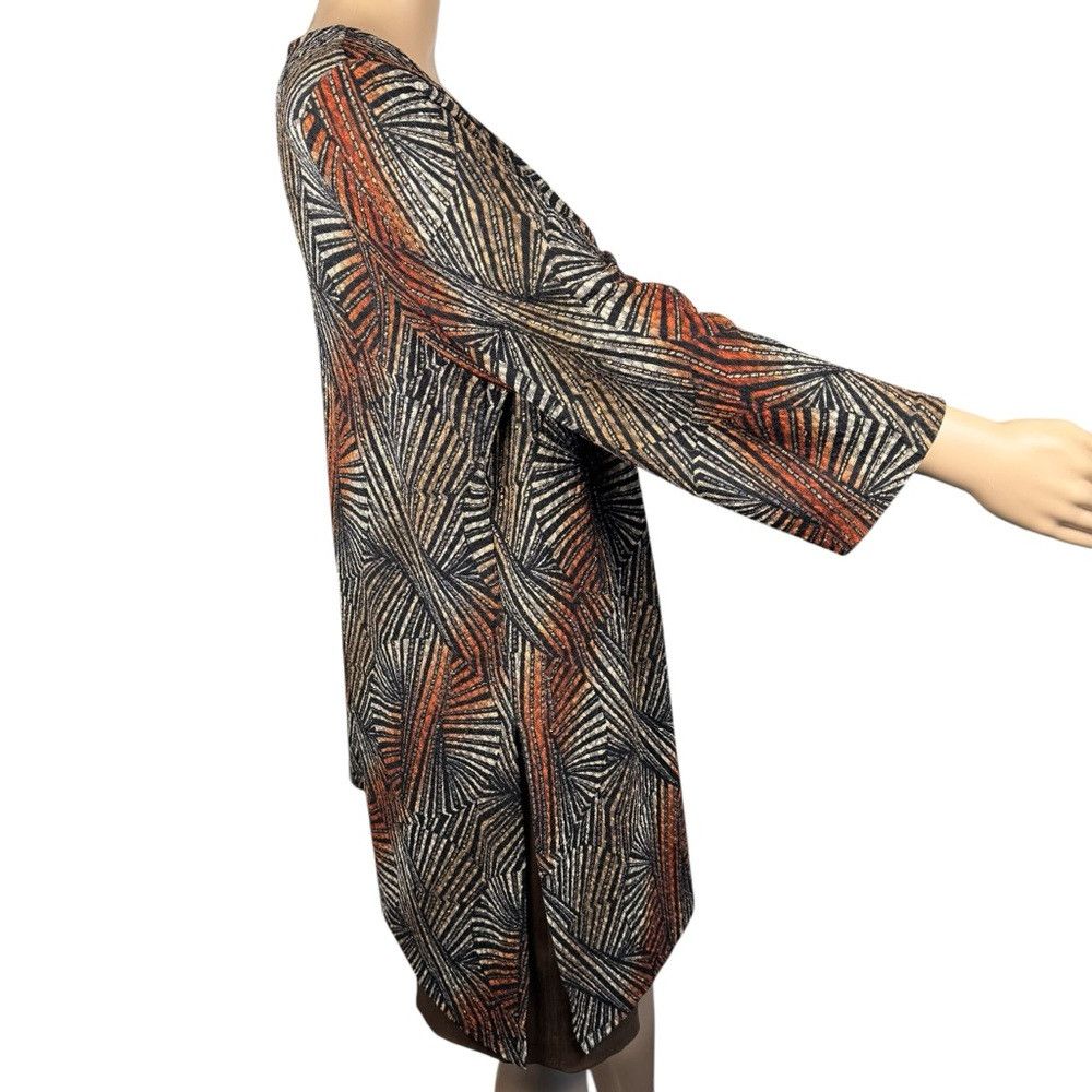 Chicos Chico's Travelers Asymmetrical 3/4 Sleeve Tunic Top Size 2 Size L / US 10 / IT 46 - 3 Thumbnail