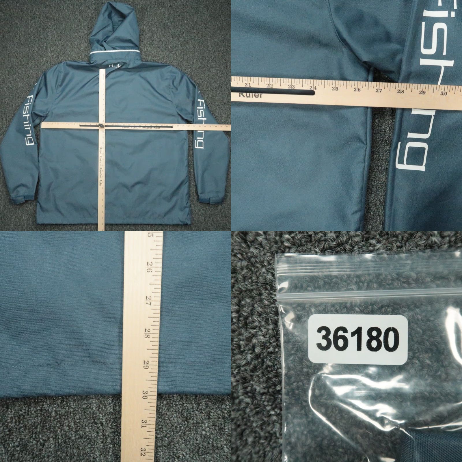 Vintage Huk Jacket Mens XL Blue Full Zip Hooded Windbreaker Pockets Size US XL / EU 56 / 4 - 8 Thumbnail