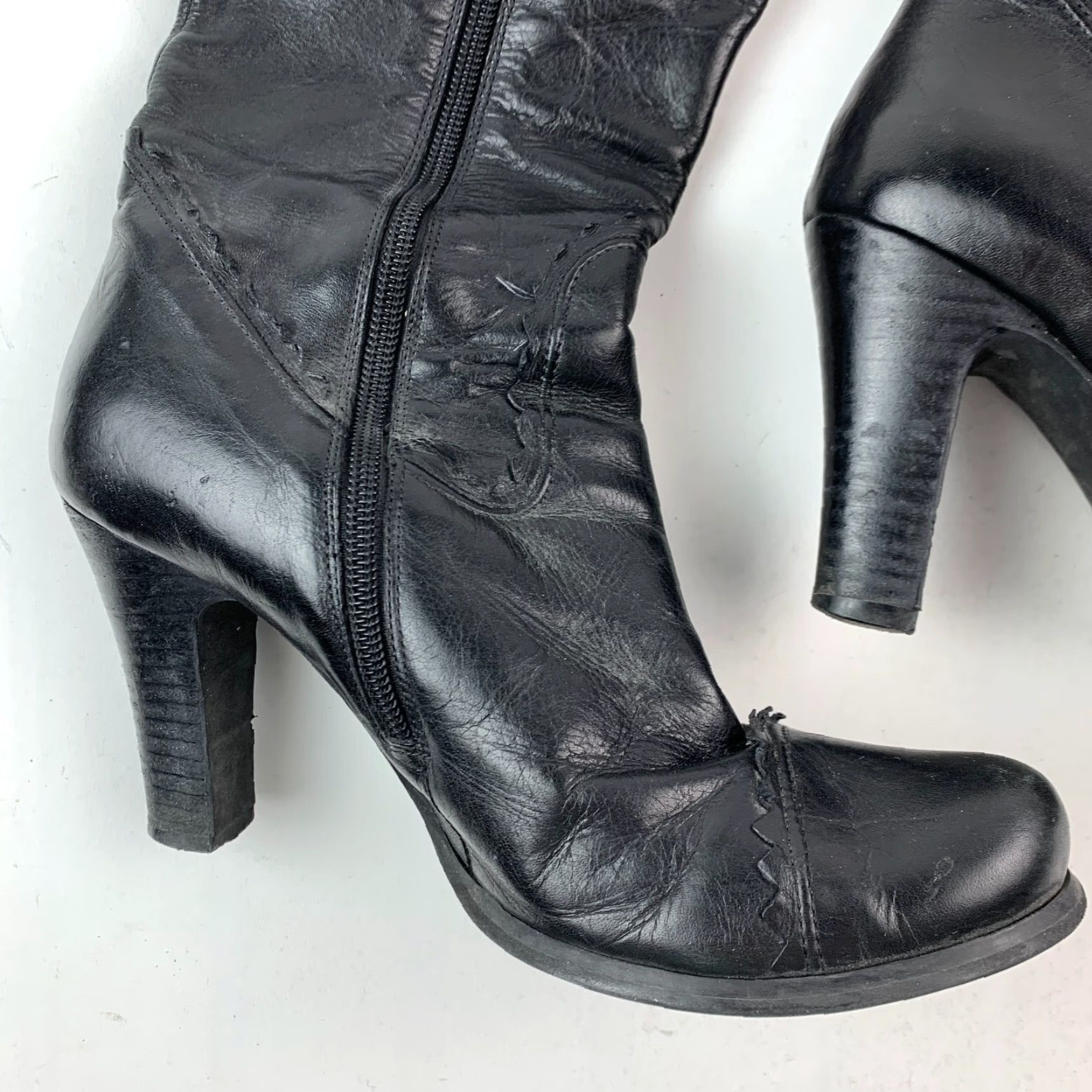 Vintage VINTAGE Stoneridge Black Leather Boots Size EU 38 Women Riding Boot Leather 2.5" Heel 8.5" Toe Size US 8 / IT 38 - 7 Thumbnail