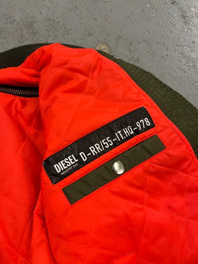 Diesel Diesel Olive Multi-Pocket Back Zip Olive Cargo Bomber Jacket Size US M / EU 48-50 / 2 - 12 Thumbnail
