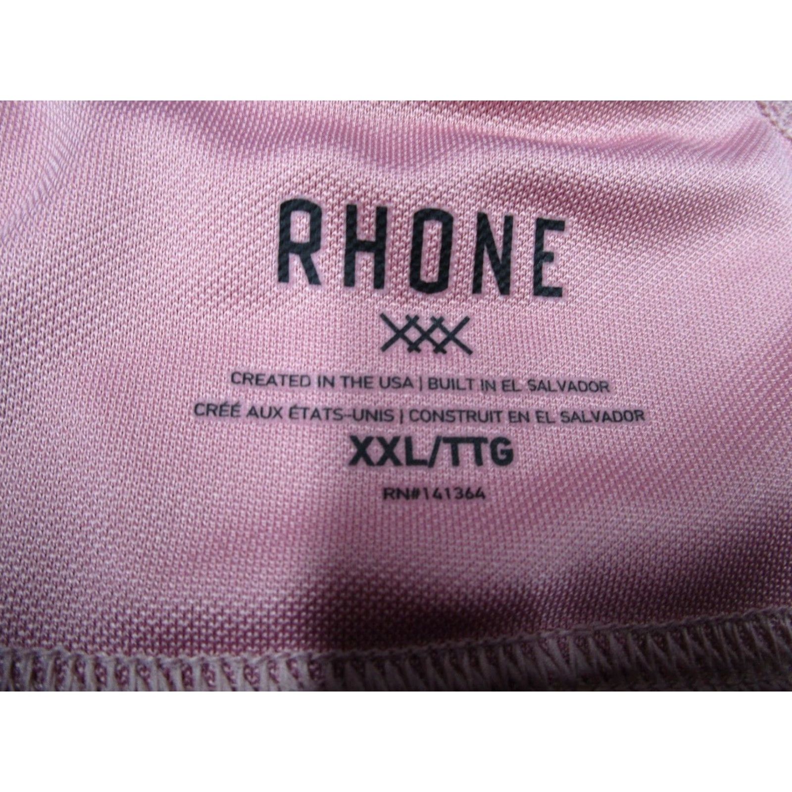Rhone Rhone Shirt Mens 2XL Pink Polo Performance Casual Work Travel Golf Size US XXL / EU 58 / 5 - 3 Thumbnail