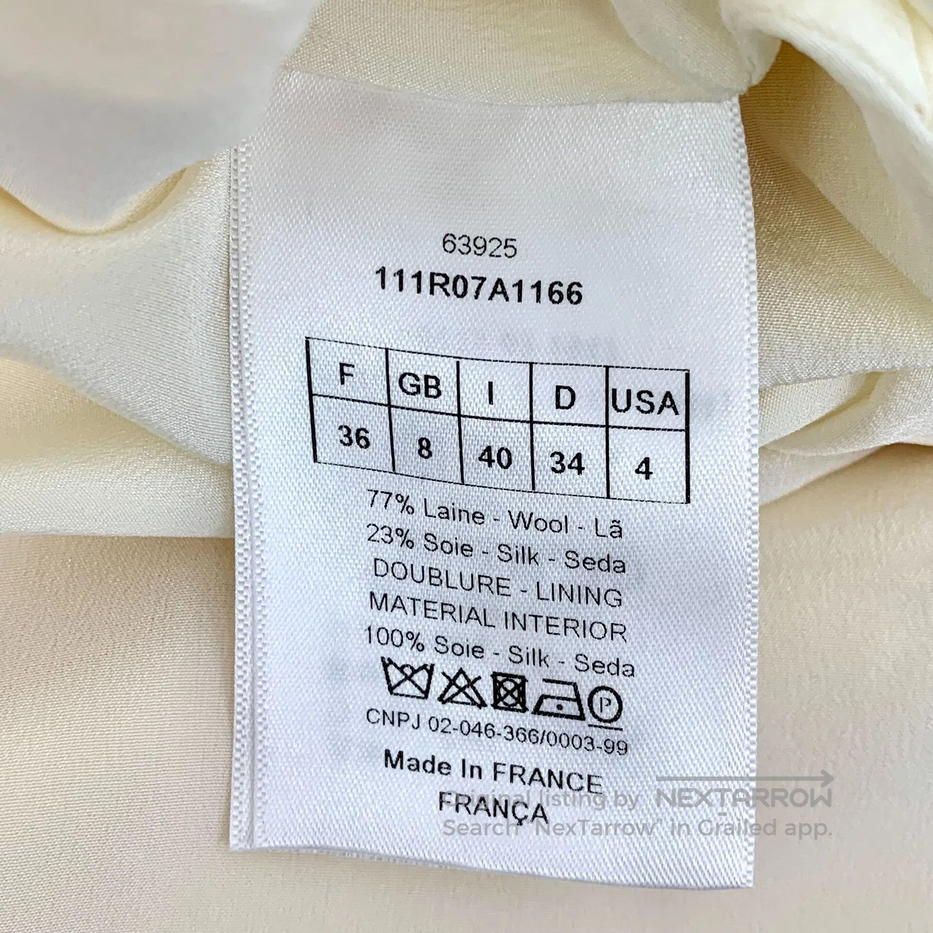 Dior Dior Beige Wool Notched Lapel Single Breasted Short Sleeve Size XS / US 0-2 / IT 36-38 - 6 Thumbnail