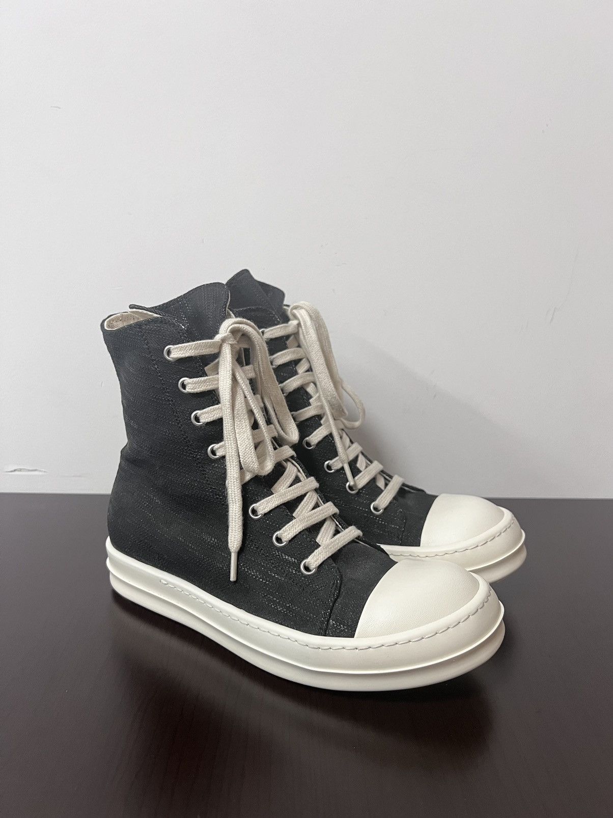 Rick Owens Drkshdw Rick owens ramones high top sneakers sz37 Size US 7 / IT 37 - 5 Thumbnail