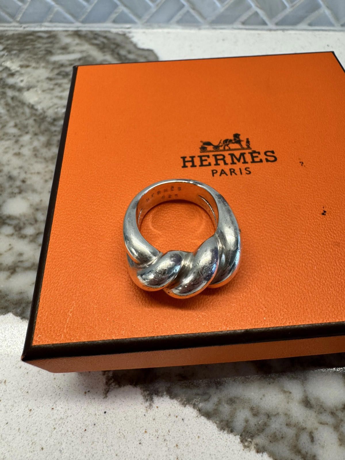 Hermes Hermes Paris Ring Torsade - US Size 7.5 - SV925 - Used - VG Size ONE SIZE - 2 Thumbnail