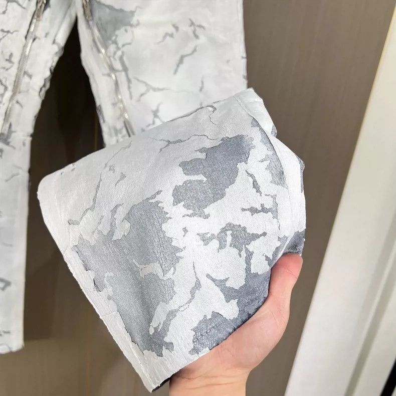 Givenchy Givenchy Size XLPainted Coating Cracked Denim 2506-Nextarro Size US 28 / EU 44 - 4 Thumbnail