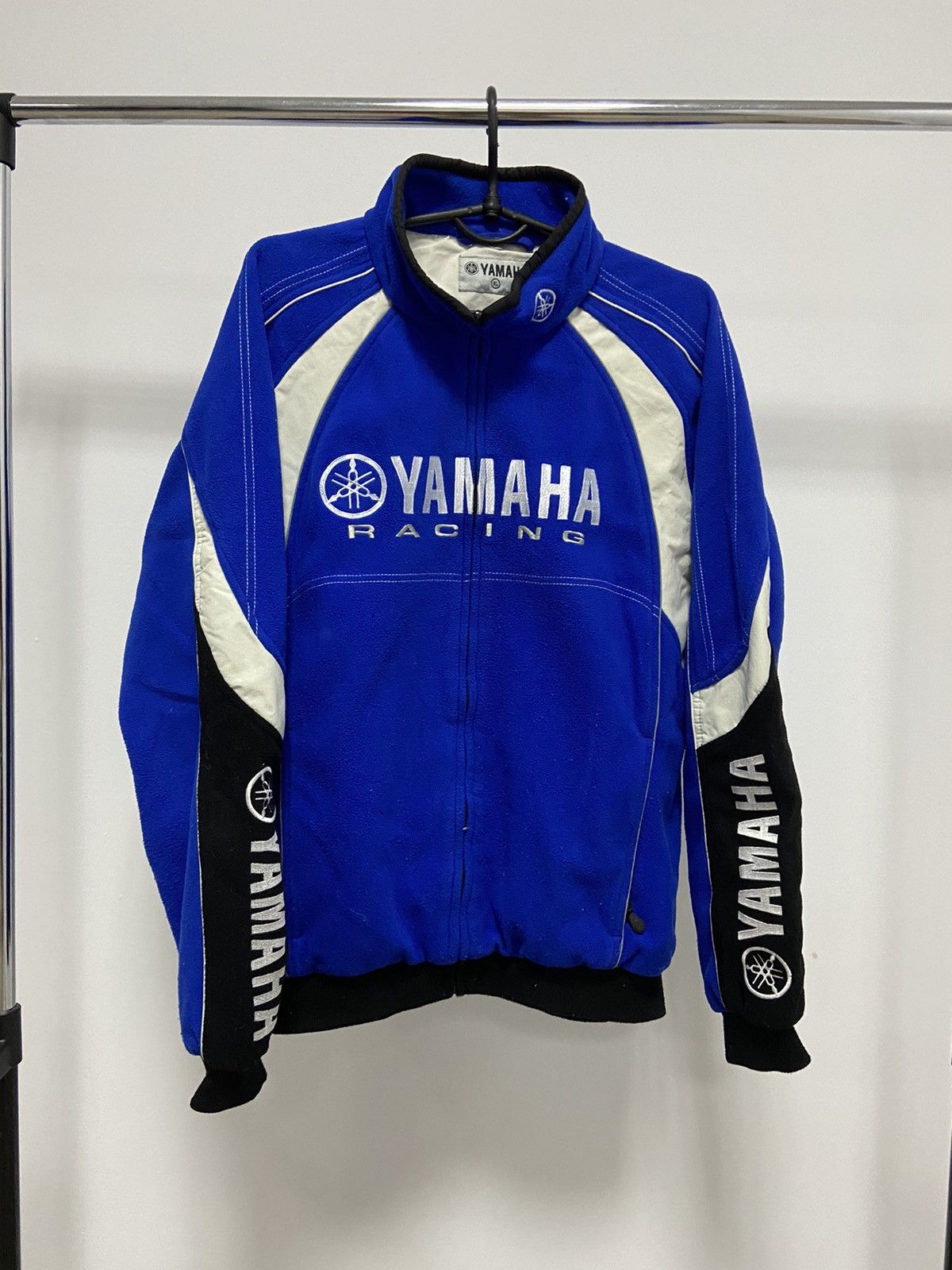 Vintage × Yamaha Yamaha Moto Racing Vintage Big Logo Sweatshirt Zip Jacket Size US XL / EU 56 / 4 - 1 Thumbnail
