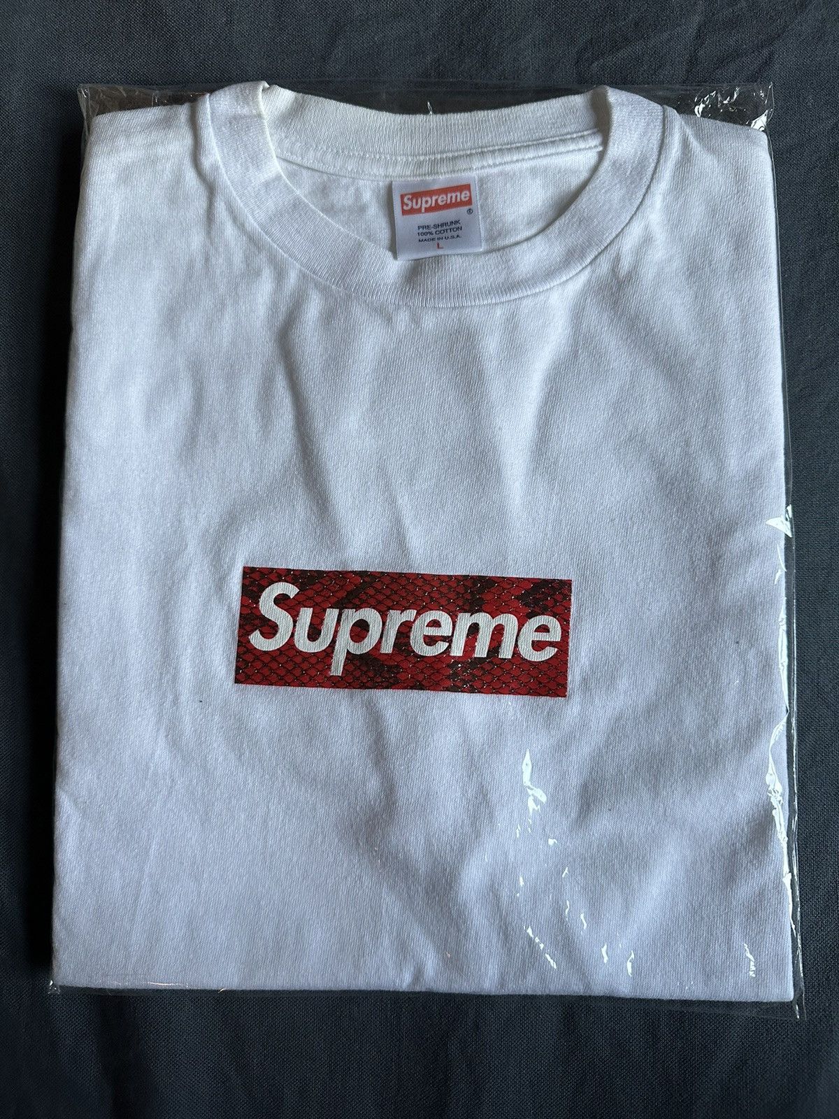 Supreme Snakeskin Box Logo Tee | Grailed