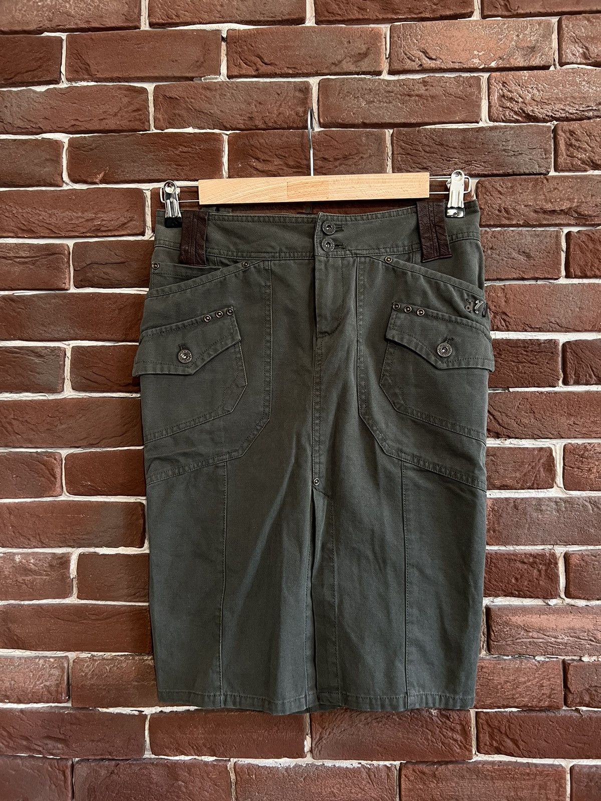 Diesel Y2K Diesel Vintage Bondage Cargo Pleated MIDI Skirt Size 28" / US 6 / IT 42 - 1 Thumbnail