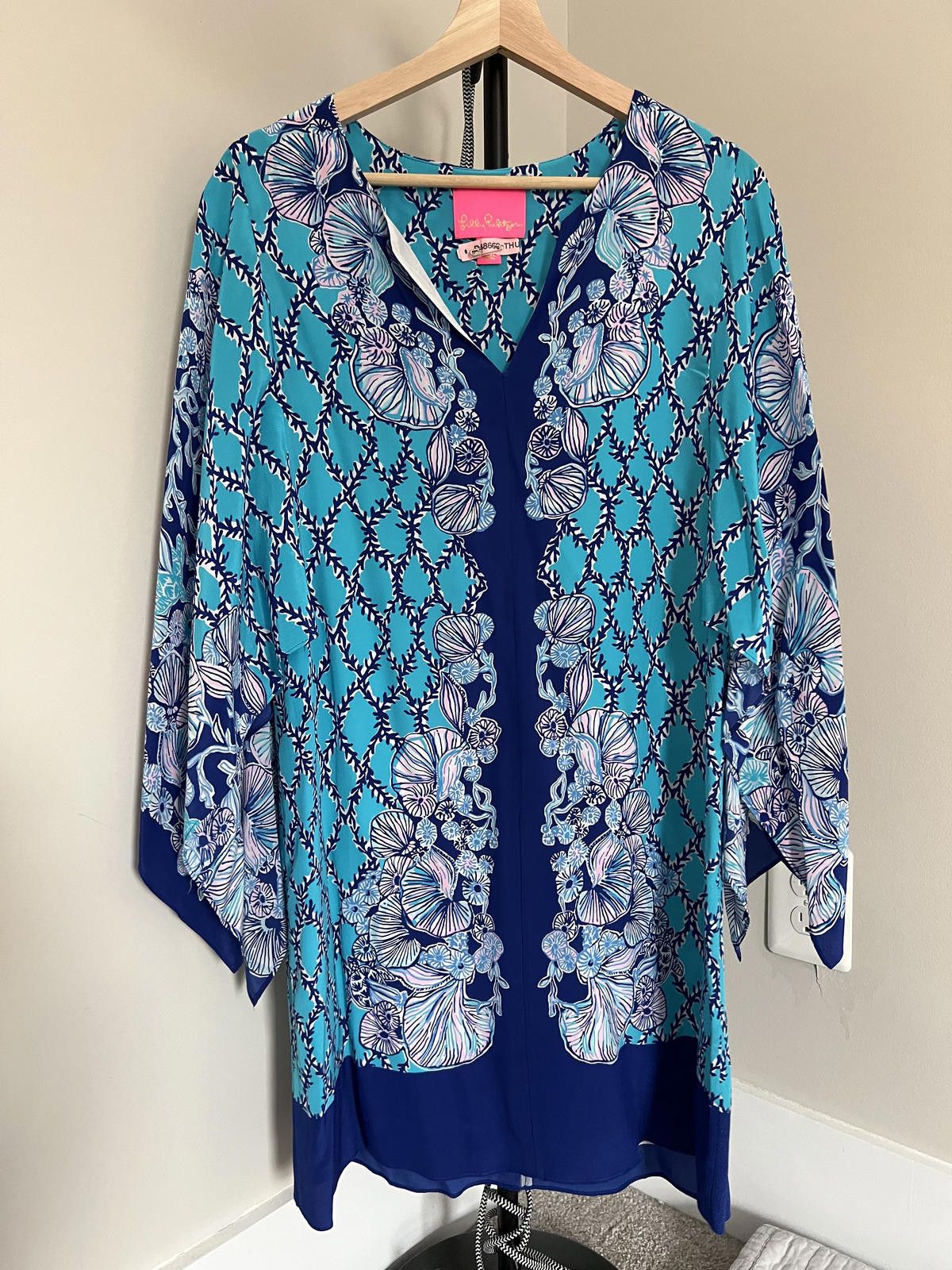 Lilly Pulitzer Lilly Pulitzer Shalynn Silk Caftan Lapis Lazuli Size M / US 6-8 / IT 42-44 - 2 Thumbnail