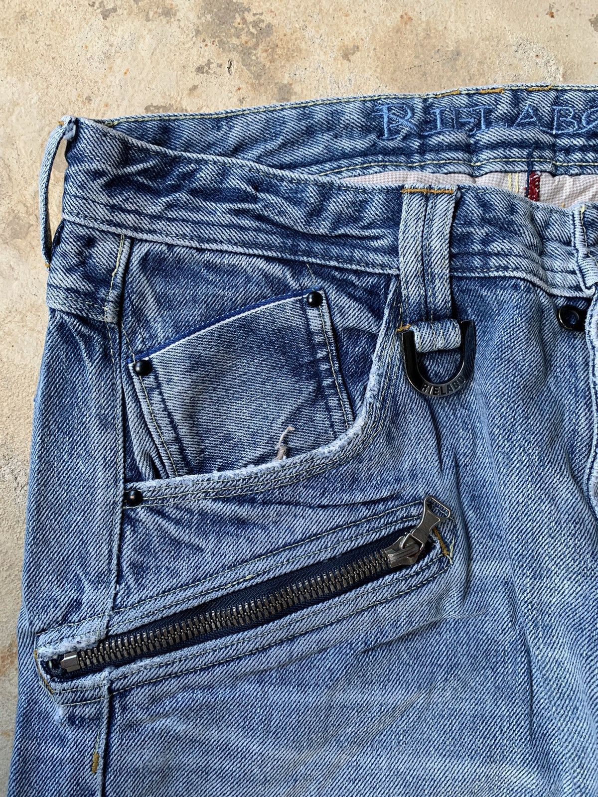 If Six Was Nine × Japanese Brand × Le Grande Bleu (L.G.B.) DISTRESSED NCFM RIELABO SELVEDGE DENIM Size US 32 / EU 48 - 7 Thumbnail