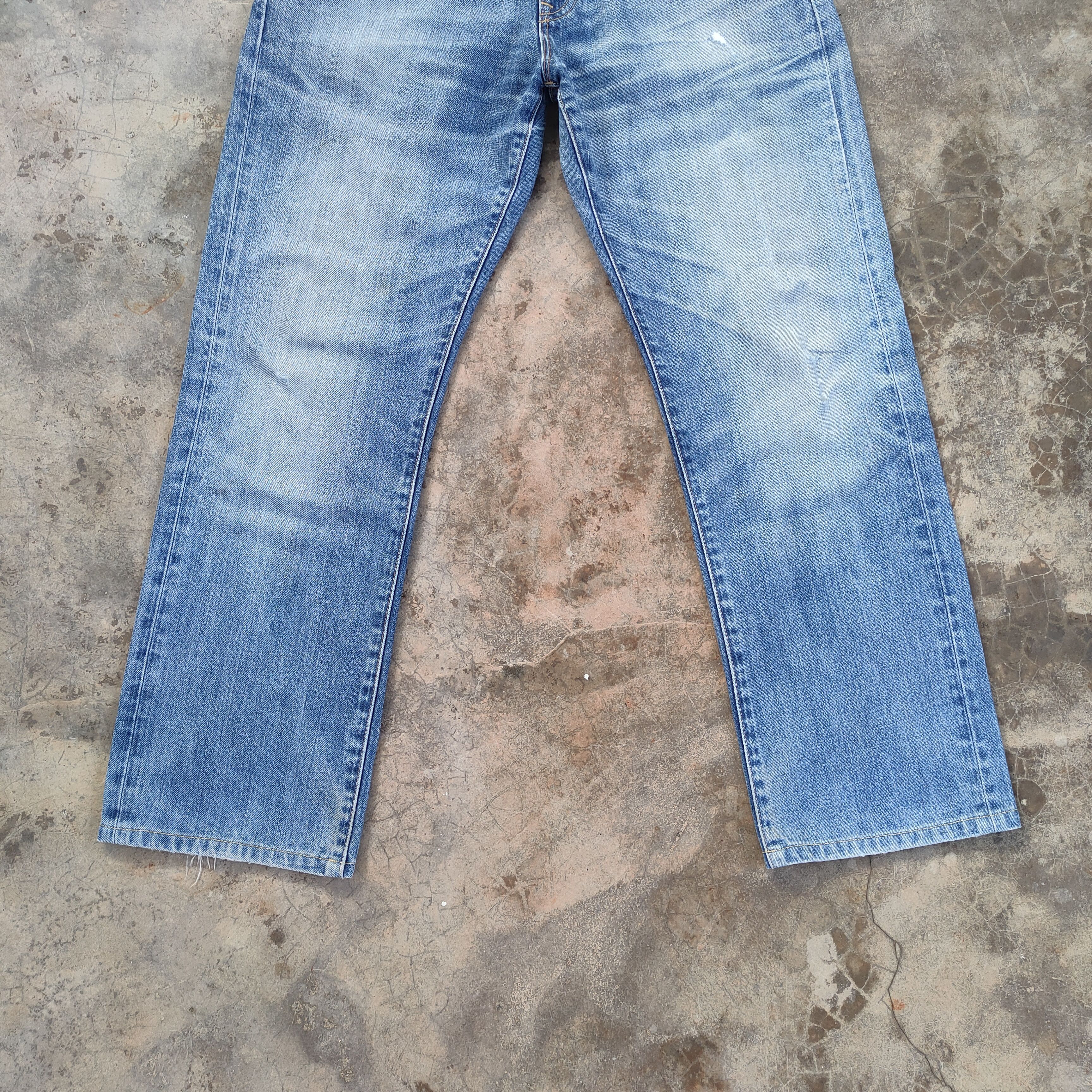 Japanese Brand VINTAGE JAPANESE STRAIGHT FADED DISTRESSED JEAN DENIM PANTS Size US 34 / EU 50 - 4 Thumbnail