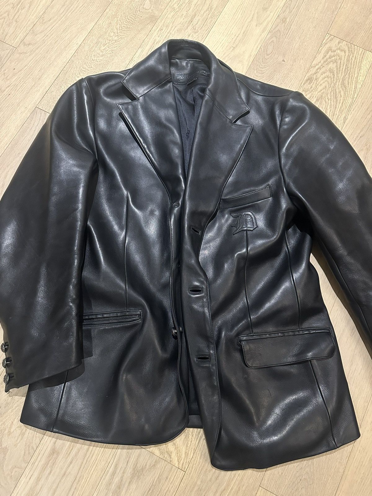 Chrome Hearts 3XL XXXL CHROME HEARTS 1 of 1 LEATHER PATCH JACKET BLAZER ! Size US XXL / EU 58 / 5 - 16 Thumbnail