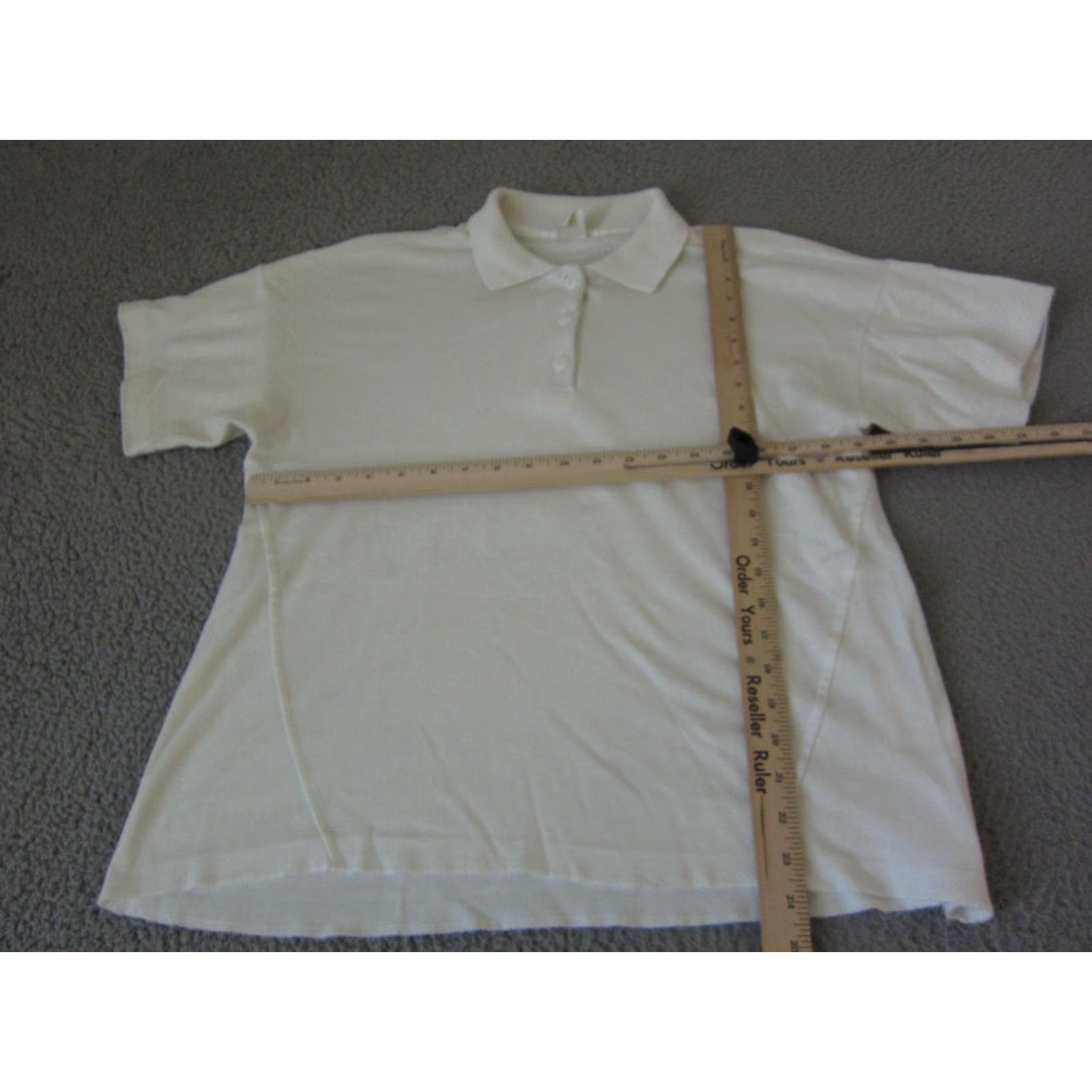 Jantzen VINTAGE Jantzen Polo Shirt Womens Large White 70s Disco Collar Casual Shirt Polo 70s Womens L White Jazz 70s/90s Mens Womens Size L / US 10 / IT 46 - 6 Thumbnail