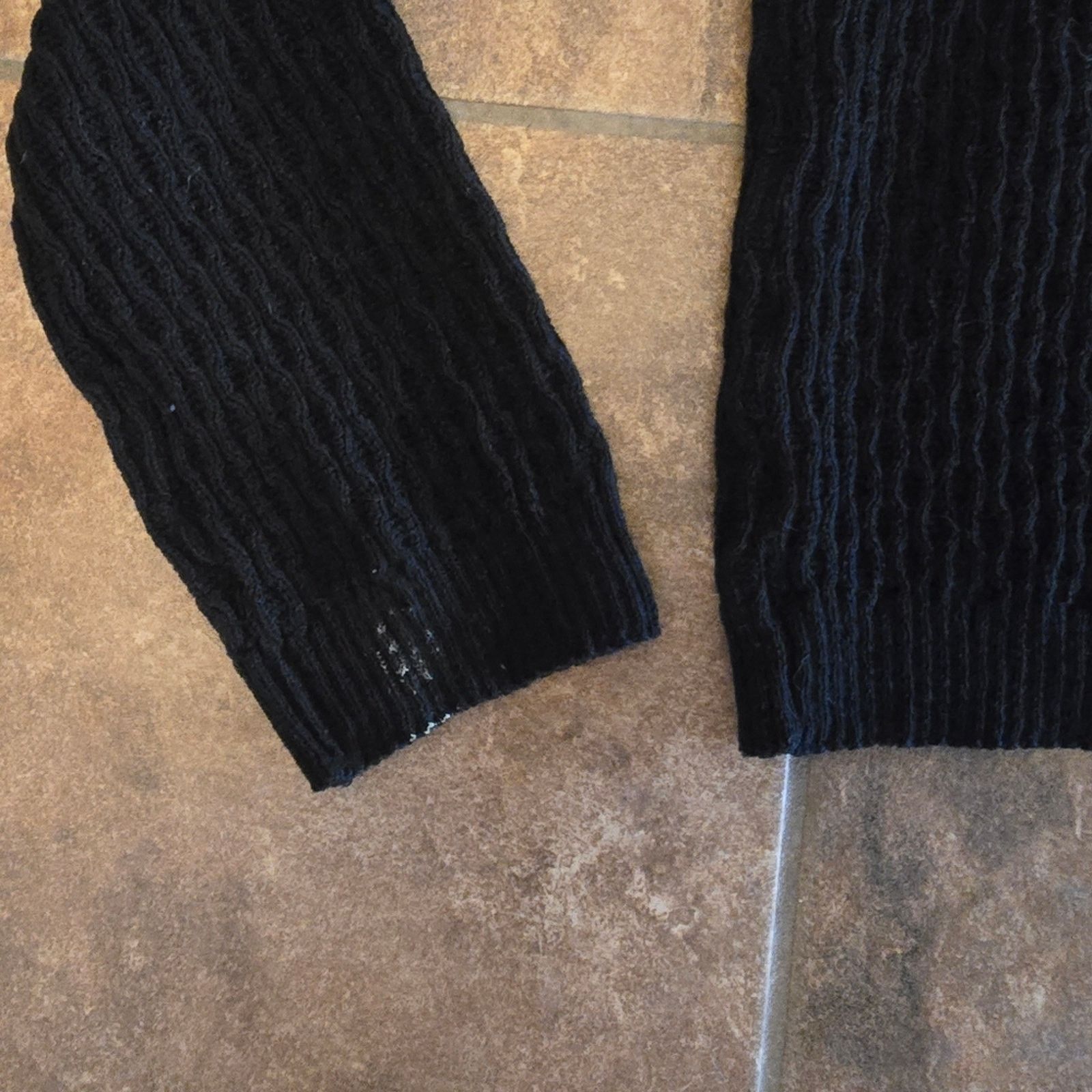 Other Black Textured | LACUNA | Turtleneck Sweater Size M / US 6-8 / IT 42-44 - 3 Thumbnail
