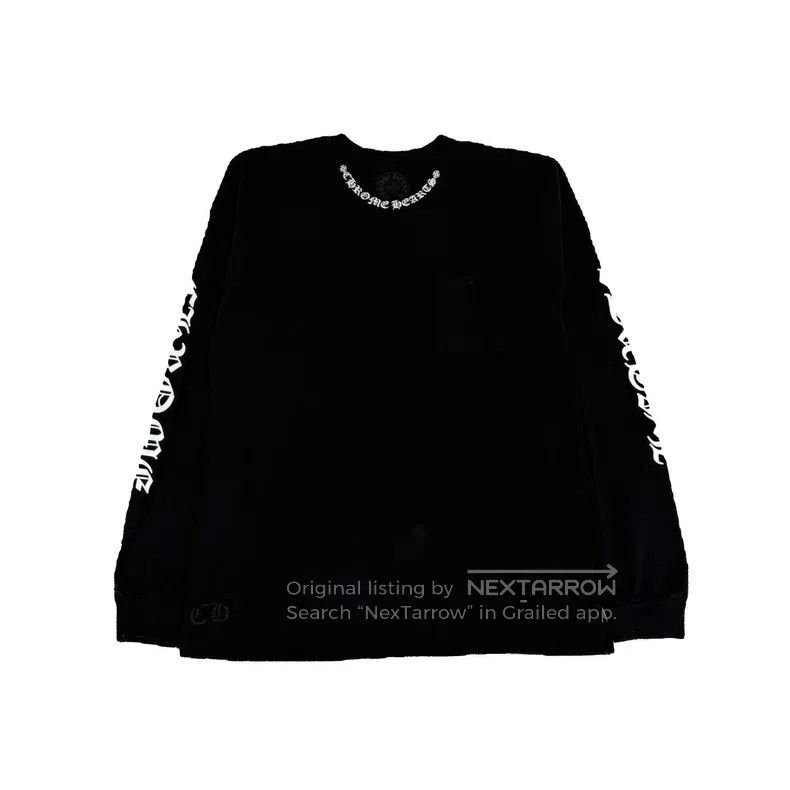 Chrome Hearts CHROME HEARTS Size XXL Croce Heart Black Neck Printed Long Size US XXL / EU 58 / 5 - 1 Thumbnail