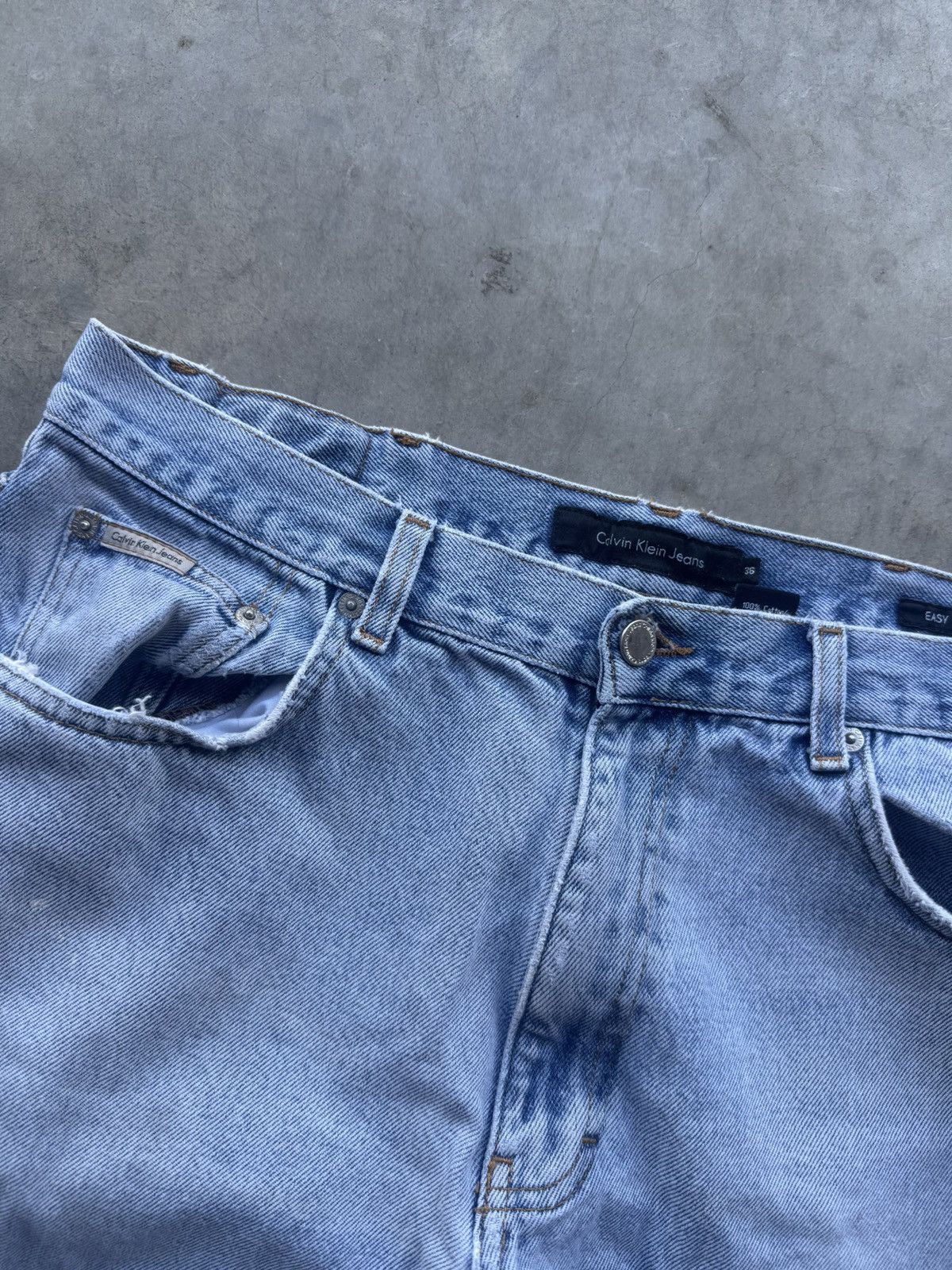 Calvin Klein Vintage Calvin Klein Distressed Painted Jeans Size US 34 / EU 50 - 4 Thumbnail