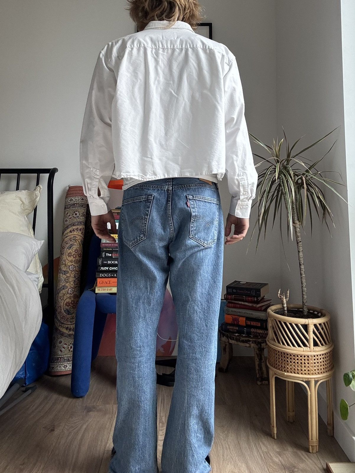 JW Anderson × Uniqlo JE Anderson collab button up cropped shirt Size L / US 10 / IT 46 - 2 Thumbnail
