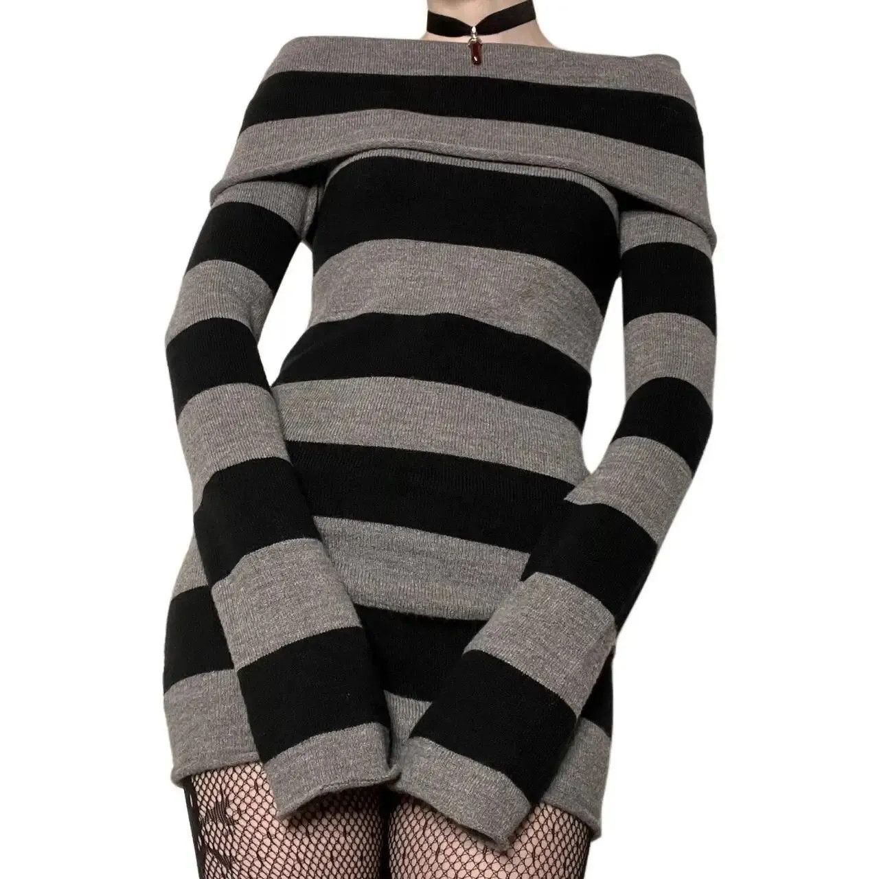 Japanese Brand Striped Mini Bodycon Dress Size S / US 4 / IT 40 - 3 Thumbnail