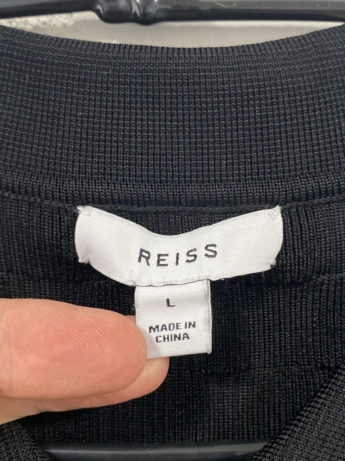 Reiss Reiss Luxury Weaving Black Polo Shirt Size: L Size US L / EU 52-54 / 3 - 3 Thumbnail