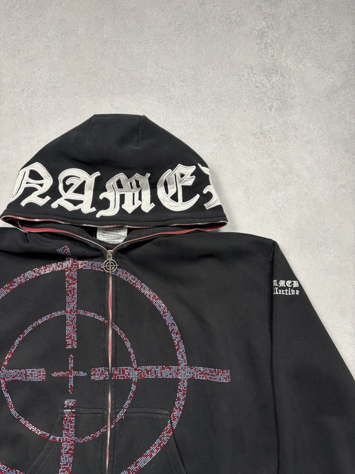 Named Collective Named Collective Rhinestone Target Zip Hoodie Cyber Y2K Size US M / EU 48-50 / 2 - 2 Thumbnail