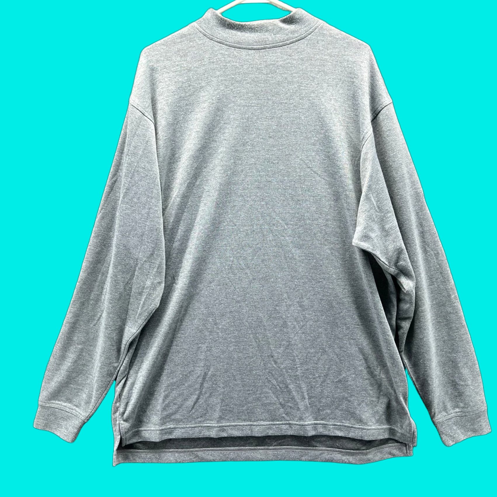 Footjoy VINTAGE Footjoy Pullover Sweater Mens Large Gray Mock Neck Fleece Long Sleeve Sweatshirt Size US L / EU 52-54 / 3 - 1 Thumbnail