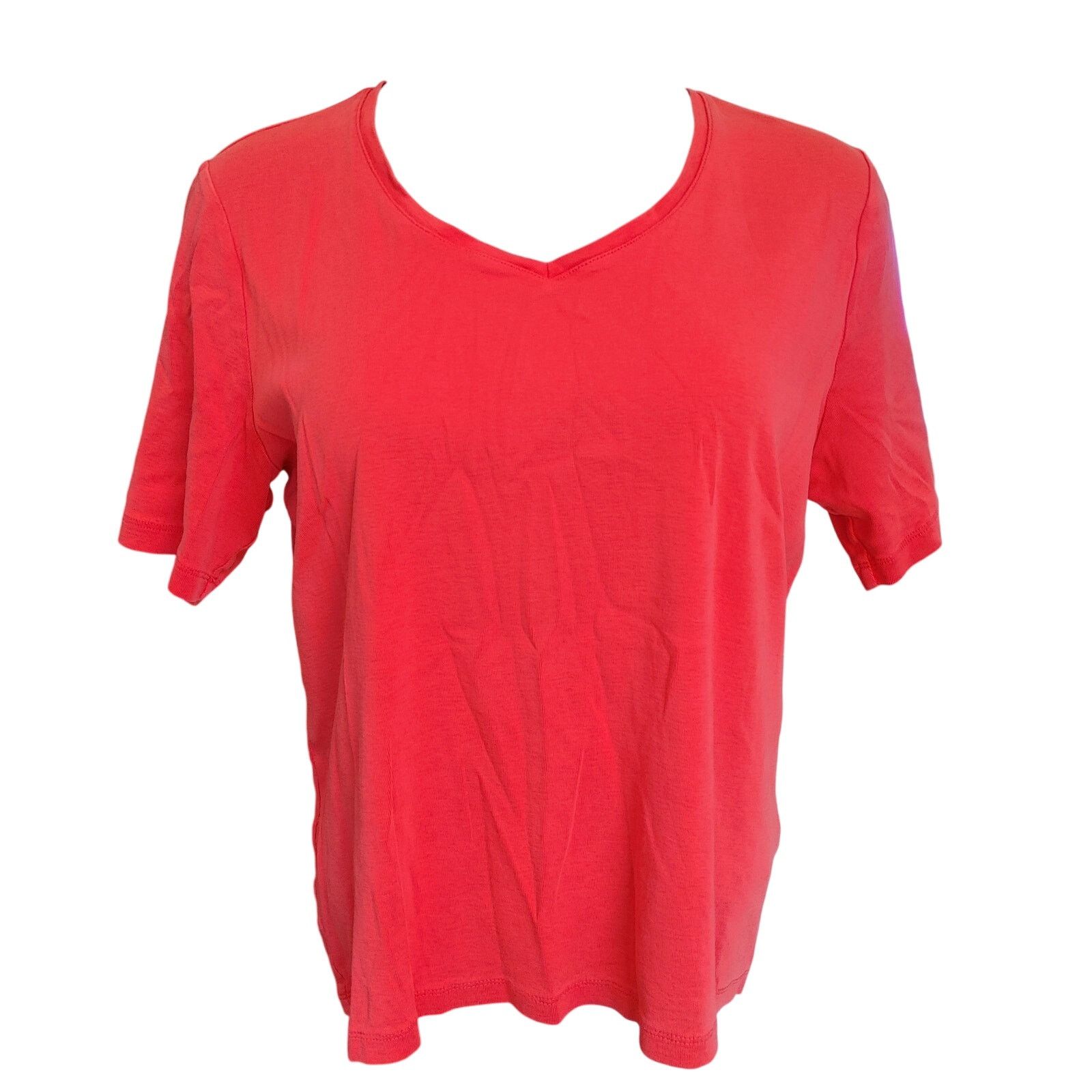 Chicos Chico's The Ultimate Tee Women's 2 Red Round Neck Basic Tee Size L / US 10 / IT 46 - 1 Thumbnail