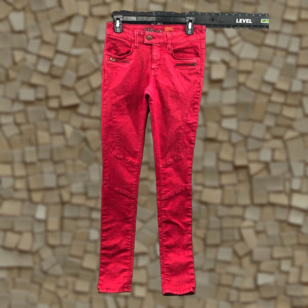 Mavi Mavi 505 Kelly Pants Womens 26 Pink Mid Rise Straight Leg Chino Knit Polyester Button Pockets Flat Front Regular Adult Womens Size 26" / US 2 / IT 38 - 1 Thumbnail