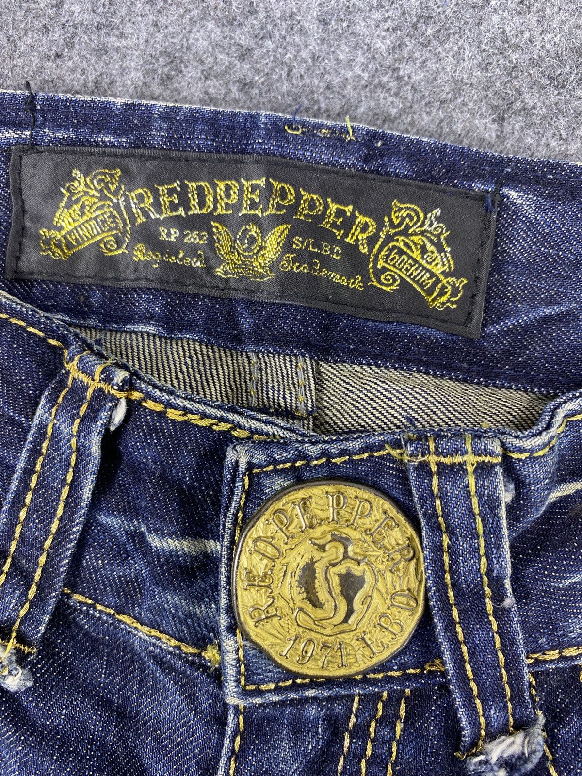 Japanese Brand Red Pepper Blue Wash Bootcut Jeans - J1053 Size 29" - 8 Thumbnail