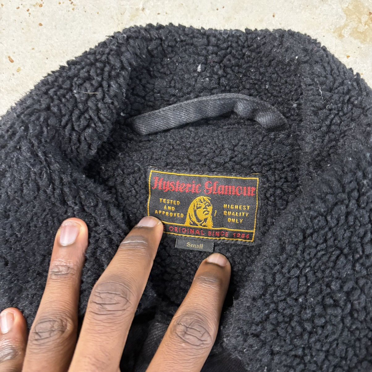 Hysteric Glamour Hysteric Glamour black denim fleece lined jacket Size US S / EU 44-46 / 1 - 5 Thumbnail
