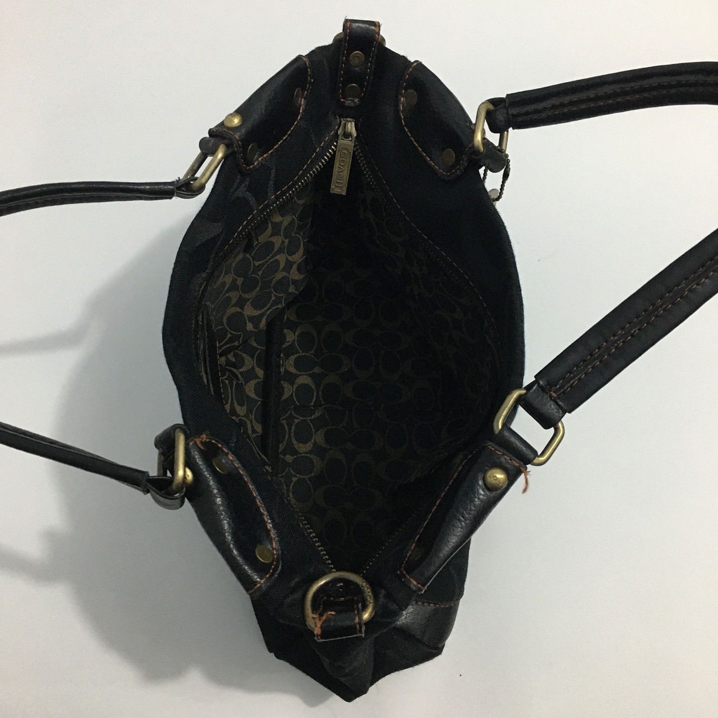 Coach Coach Poppy Canvas Leather Monogram Handbag Size ONE SIZE - 17 Thumbnail