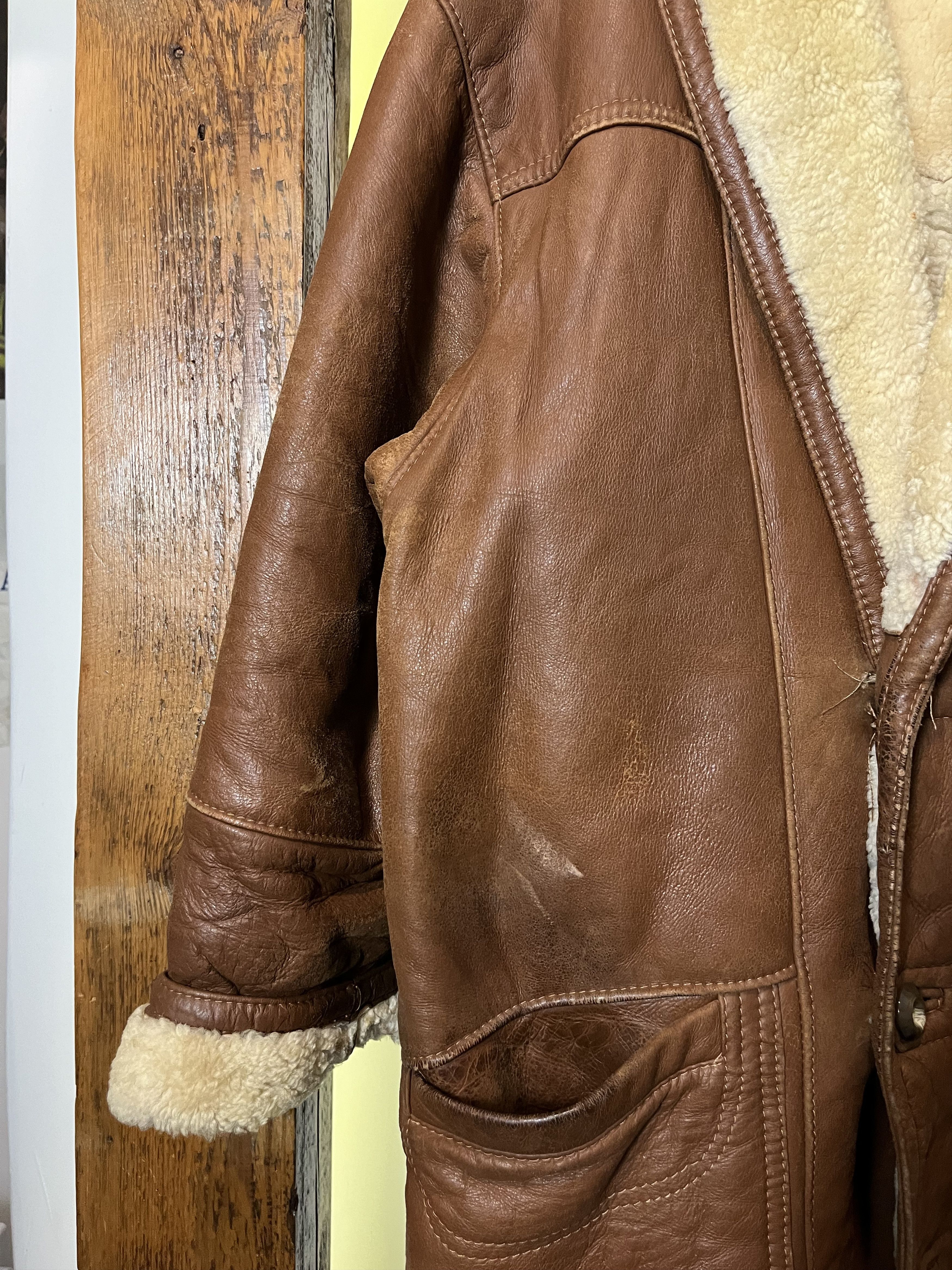Other Vintage 80s Real Leather Wool Military Heavy Coat Size US M / EU 48-50 / 2 - 5 Thumbnail