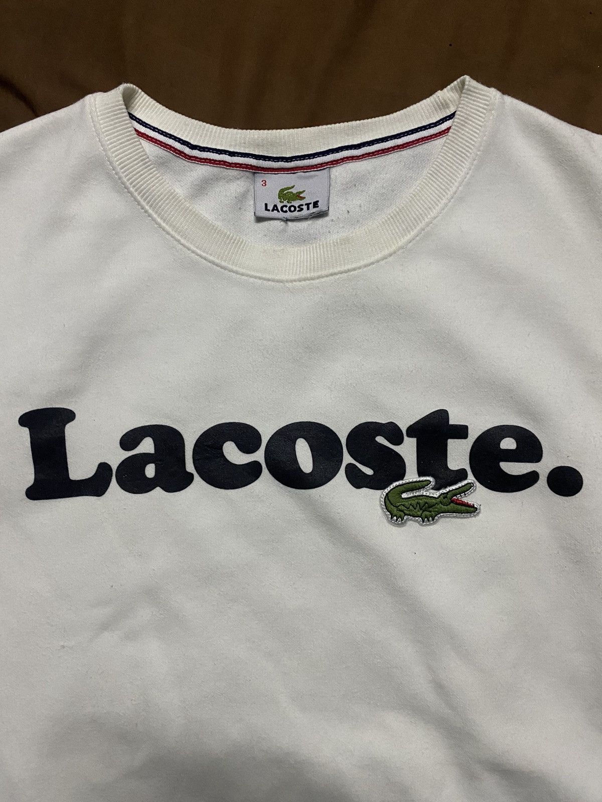 Lacoste Lacoste Spellout White Sweatshirt Size US M / EU 48-50 / 2 - 4 Thumbnail