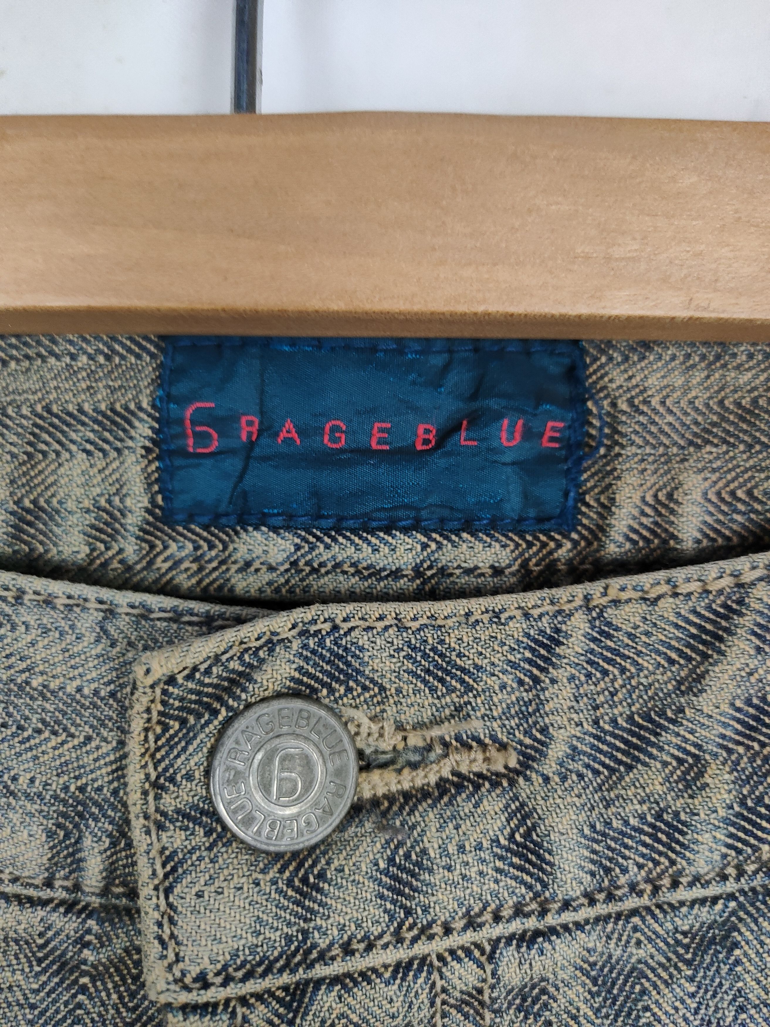Japanese Brand × RAGEBLUE × Vintage Vintage Rageblue Hickory Denim Bush Pant Size US 32 / EU 48 - 3 Thumbnail