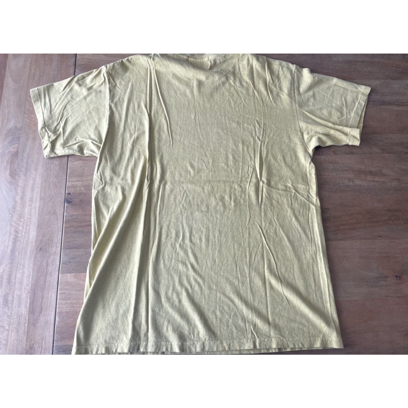 Calvin Klein VINTAGE Calvin Klein Baggy T-Shirt Mens Medium Yellow 1980s Cotton Short Sleeve Basic Tee Grunge 44 Chest Size US M / EU 48-50 / 2 - 3 Thumbnail