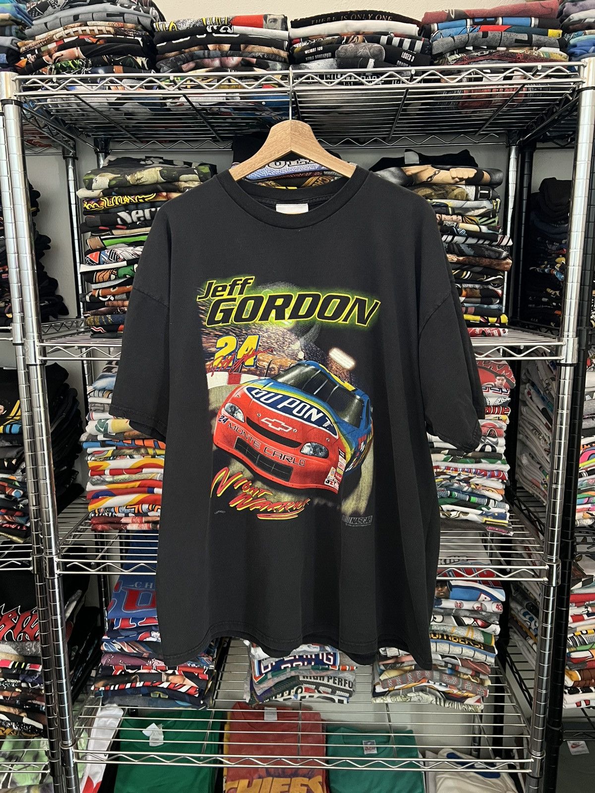 Chase Authentics 1998 Jeff Gordon #24 NASCAR Night Warrior NUTMEG Tee Size US XXL / EU 58 / 5 - 1 Thumbnail