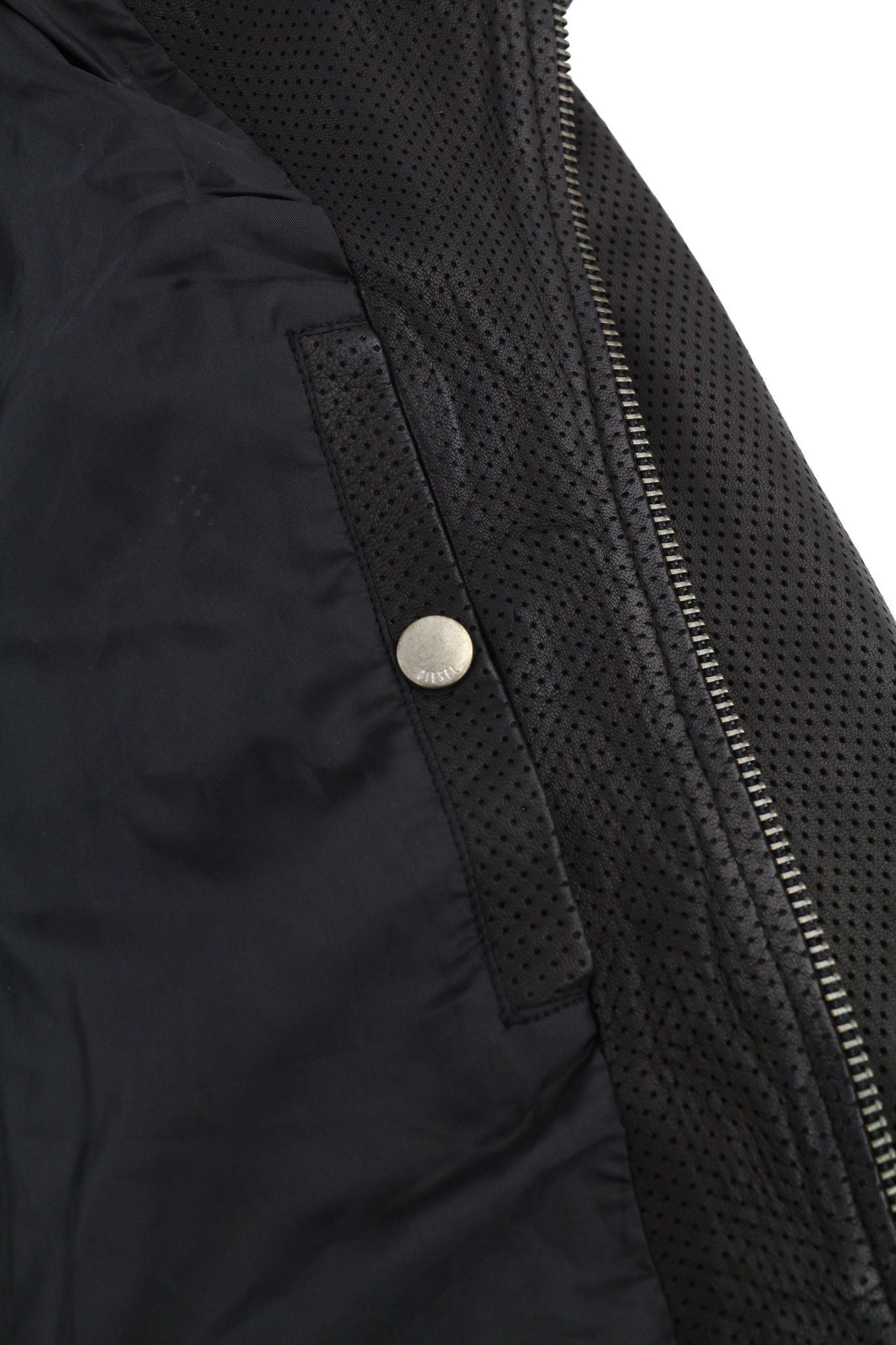 Diesel L Black Lambskin Leather Zip Band Neck Jacket 81730 Size US L / EU 52-54 / 3 - 7 Thumbnail