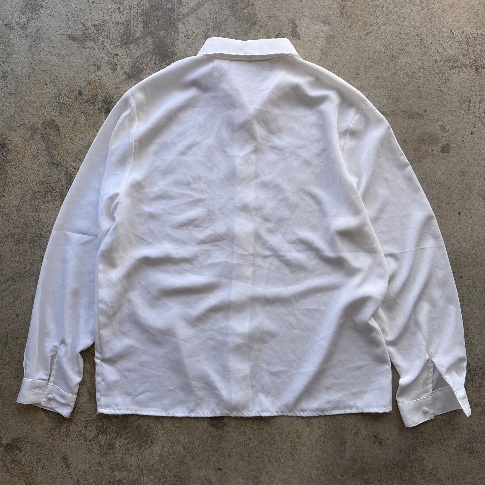 Other Vintage y2k sheer White Embroidered Floral Button Down shirt Size L / US 10 / IT 46 - 6 Thumbnail