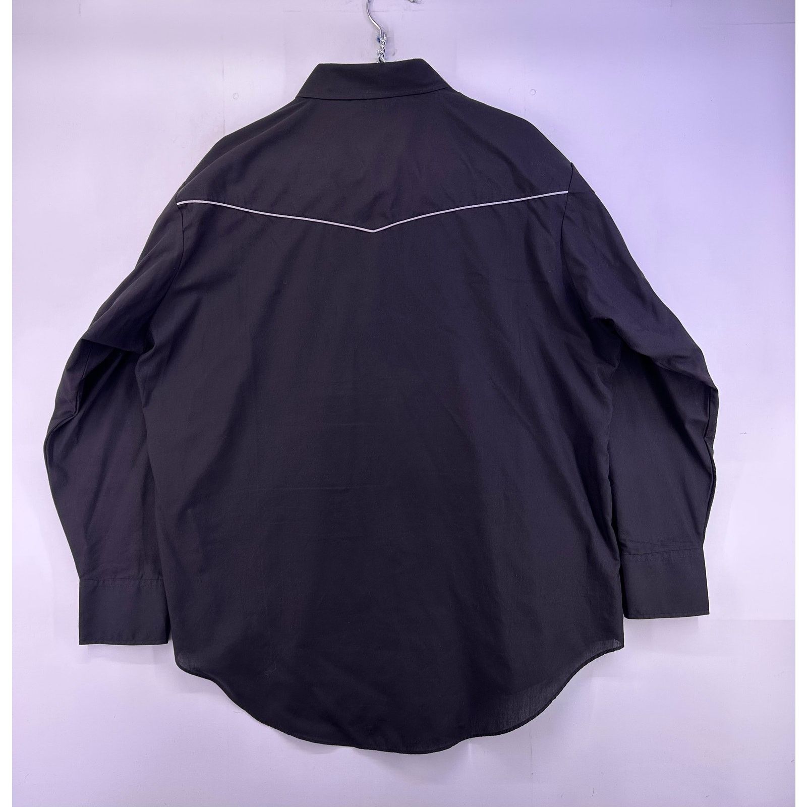 & Other Stories Ely Cattleman Black Long Sleeve White Piping Pearl Snaps 2XL Size US XXL / EU 58 / 5 - 8 Thumbnail