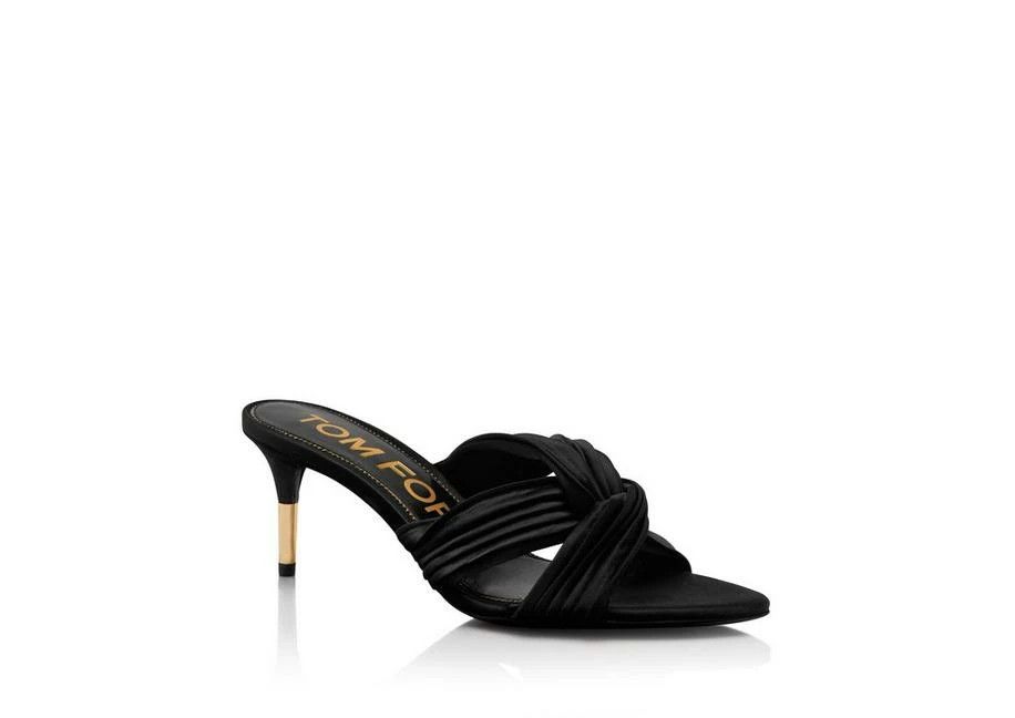 Tom Ford o1loc1c0924 W3278 Mid Heel Mules in Black Size US 10 / IT 40 - 3 Thumbnail