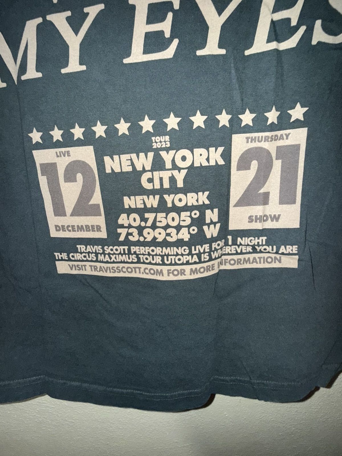 Travis Scott UTOPIA IS IN NEW YORK CITY TEE Size US L / EU 52-54 / 3 - 5 Thumbnail