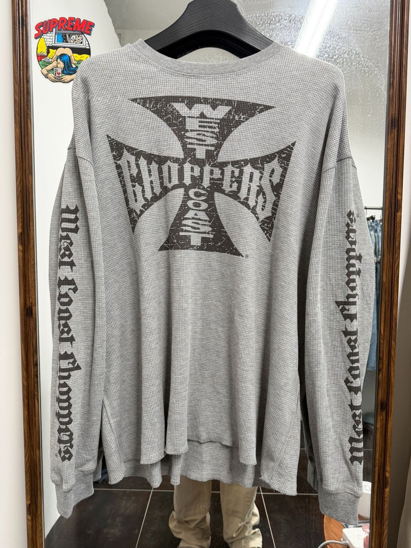 Vintage Vintage West Coast Choppers Gray Cross Long Sleeve Size US M / EU 48-50 / 2 - 1 Thumbnail