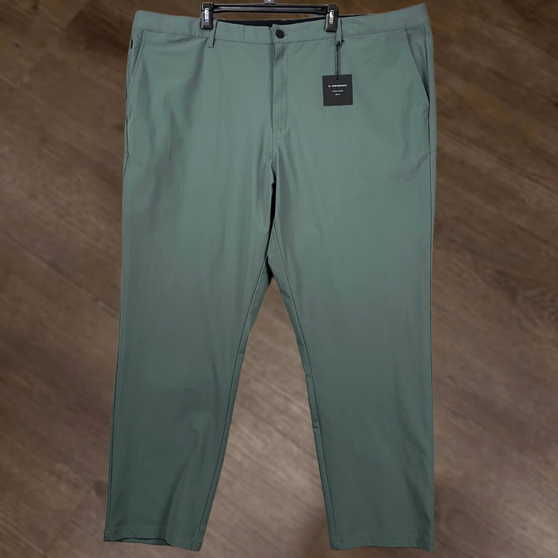 Vintage 01.Algo Mens Chino Golf Pants 44 Green Flat Front Straight Leg Pockets NEW Size US 44 / EU 60 - 1 Thumbnail