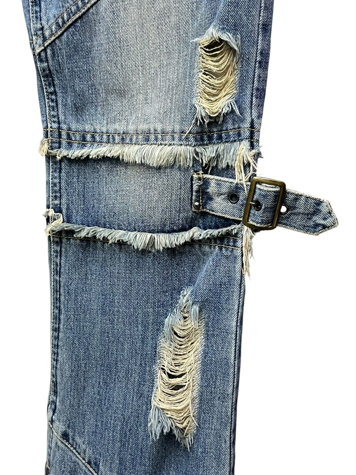 Japanese Brand 🔥Ultra Rare MIDAS Bondage Multi Zip Flare Punk Denim Japan Size US 31 - 11 Thumbnail