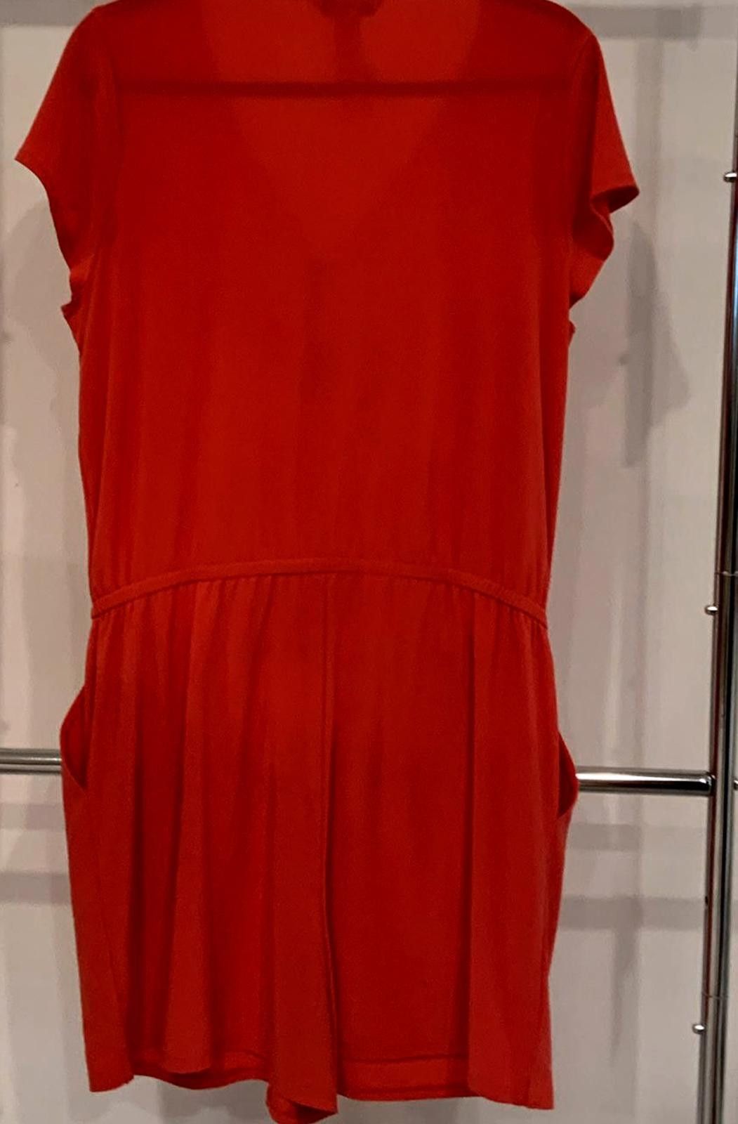 Whim Golf Stylish Red Short Sleeve Jumpsuit by WHBM Size ONE SIZE - 2 Thumbnail