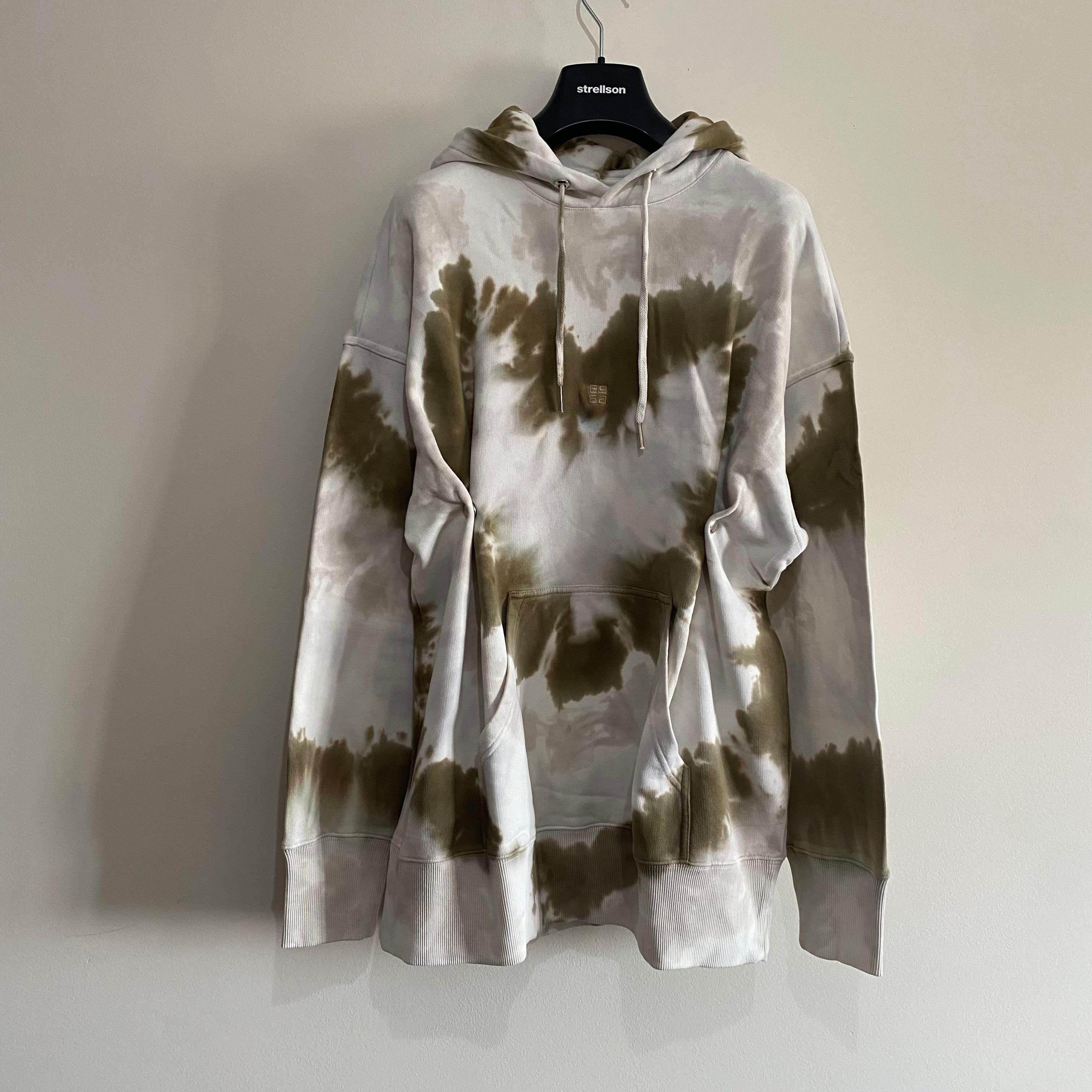 Givenchy Green Tie Dye Heart Logo Oversized Buttoned Hoodie Size US M / EU 48-50 / 2 - 4 Thumbnail
