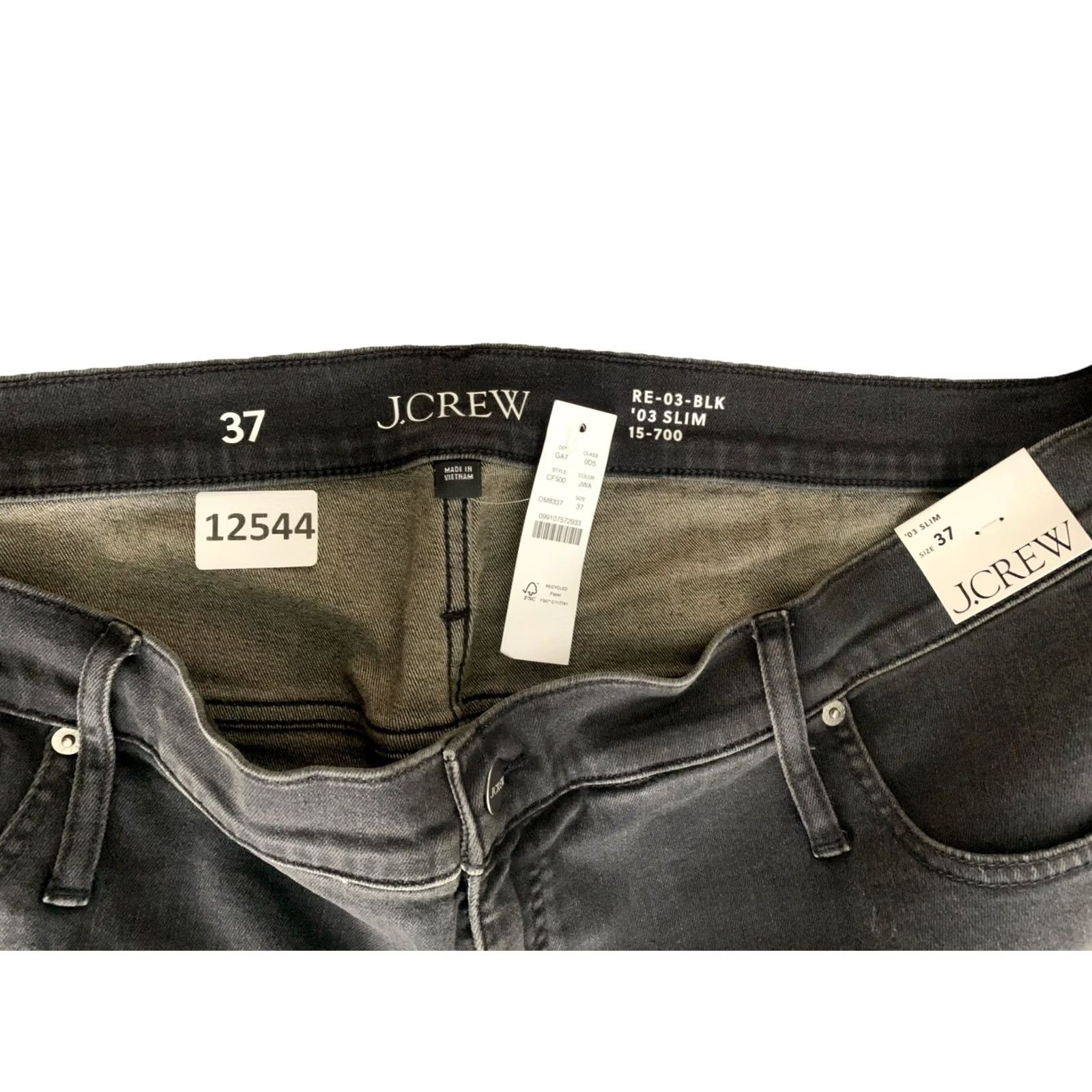 J.Crew VINTAGE J.CREW Jeans Slim Faded Black Slim Fit Denim Womens 37 NWT-12544 Size 25" / US 0 / IT 36 - 3 Thumbnail