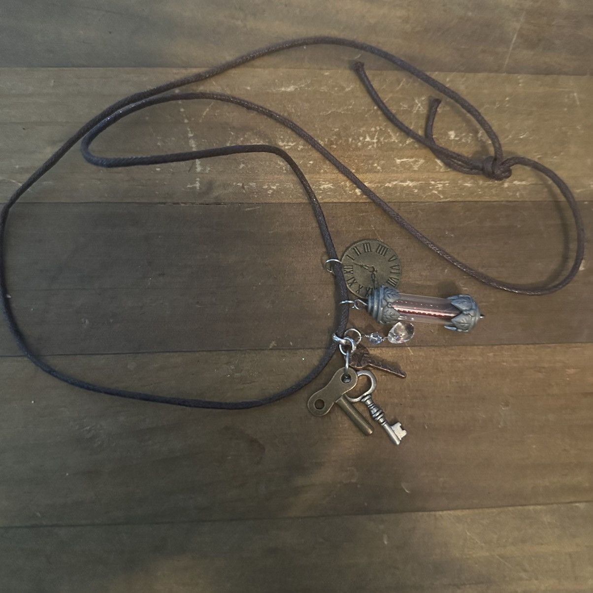 Other Assorted charms pendant cord necklace Size ONE SIZE - 3 Thumbnail
