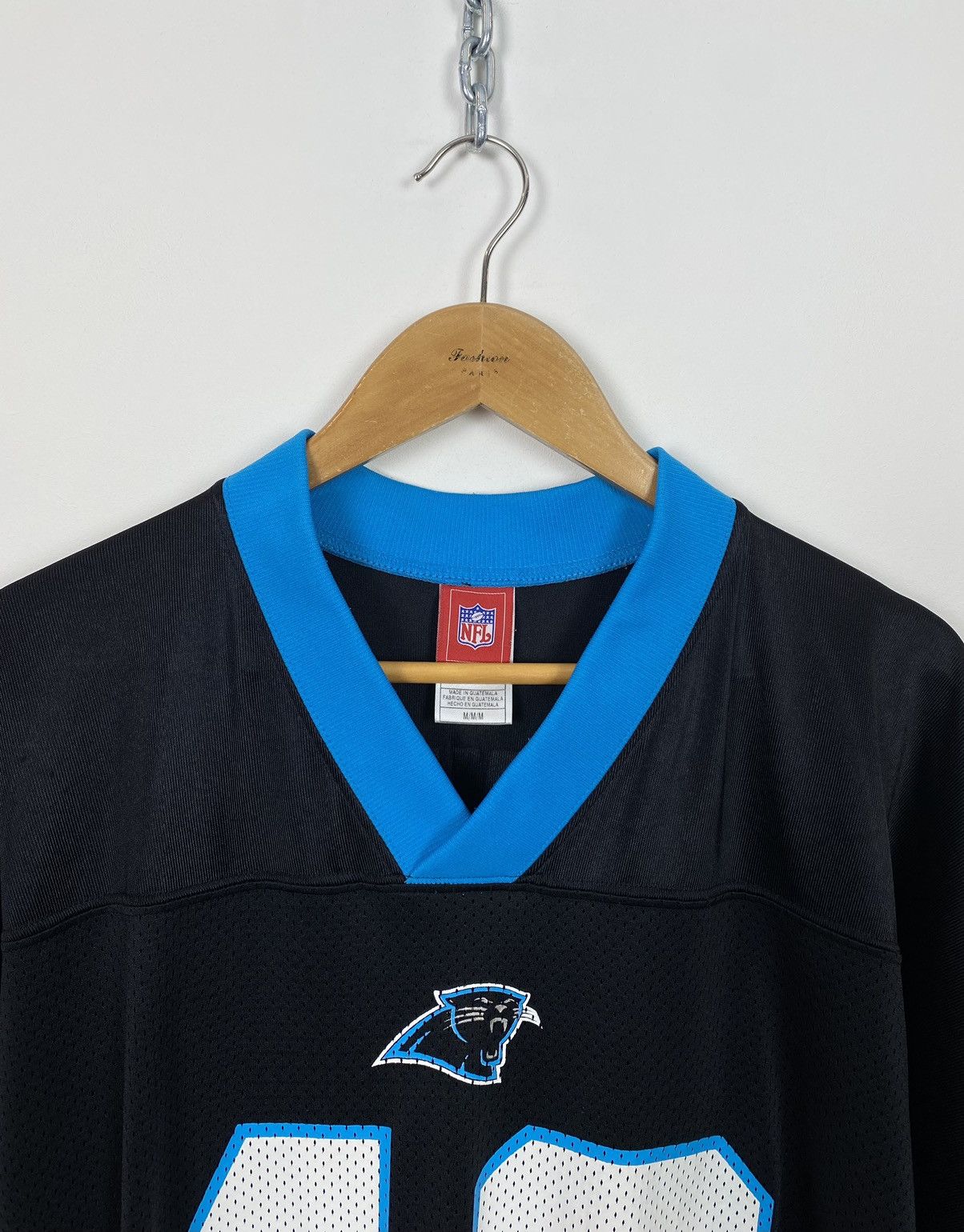 NFL × Reebok Reebok NFL Davis #48 Carolina Panthers Football Jersey Black Size US XL / EU 56 / 4 - 2 Thumbnail