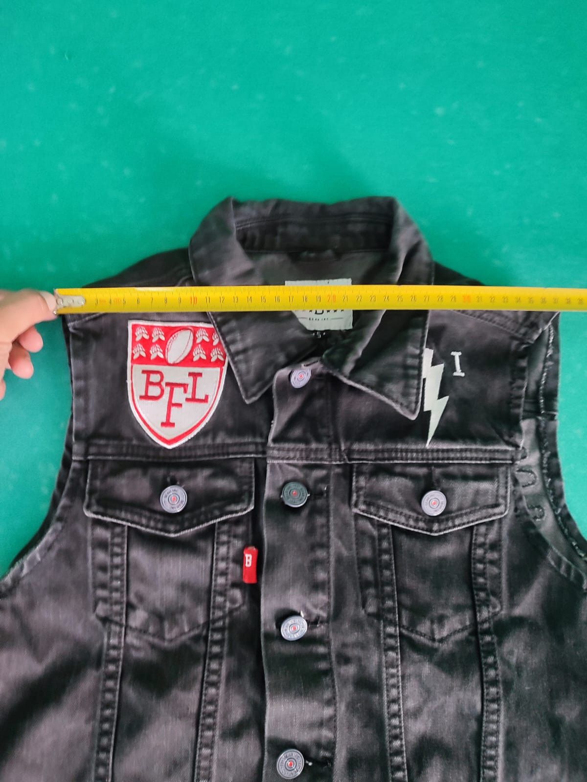 Bones In Memory Of Bones Brigade Rare Sleeveless Denim Jacket Size US S / EU 44-46 / 1 - 7 Thumbnail